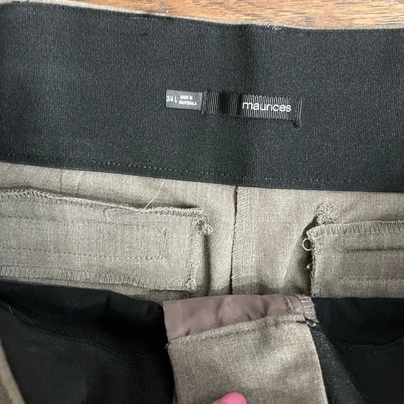 Maurices Tan Boot Cut Pants- 3/4 Long - Picture 4 of 5